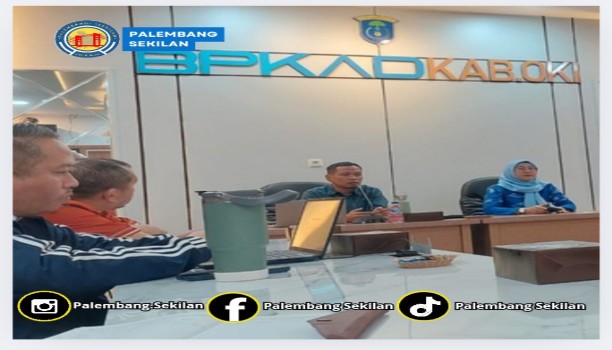Marhaili Sutomo Ketua Forum CSR OKI, Saat Rapat bersama BPKAD Kab. OKI, Foto : ist