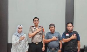 Pengurus DPC PJS Banyuasin Saat Bersilaturahmi dengan Kapolres Banyuasin AKBP Risnan Aldino. Foto : Ist