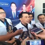 Sekretaris DPW Nasdem Sumsel, H. Nopianto Saat diwawancarai oleh awak media. Foto : Nto/red