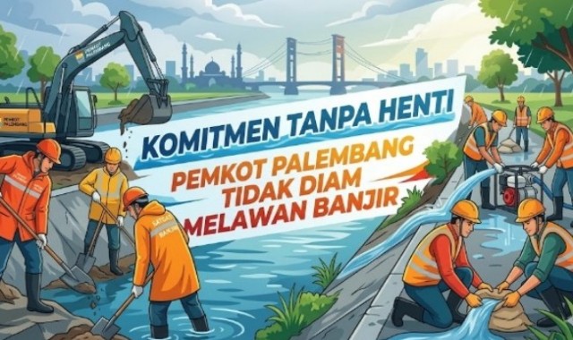Ilustrasi Petugas dari Pemkot Palembang Artificial Intelegensia (AI), Foto : AI/ Redaksi