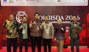 Delegasi BPC HIPMI BANYUASIN saat hadiri FORBISDA Sumsel. Foto : Nto