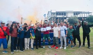 Selebrasi PS Palembang U15 usai Juara Piala Gubernur Sumsel Regional Palembang. Foto : palembangsekilan/Nto