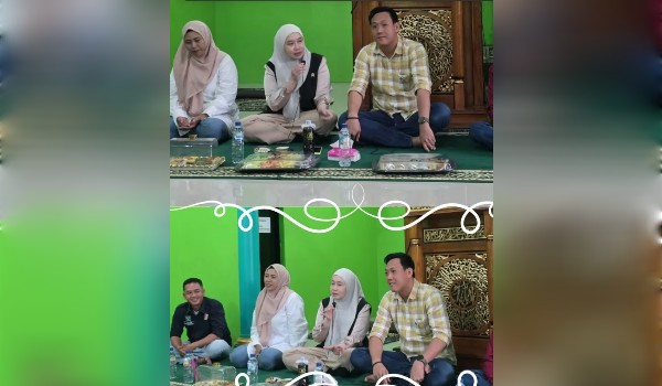 Anggota DPR RI dari Fraksi Golkar Dewi Yustisiana beserta Tim saat berada di Komplek Mandala Indah, Muara Enim. Foto : Instagram Dewi Yustisiana/Nto