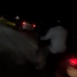 Kondisi Jalan Noerdin Pandji atau Jalan Baru Sukawinatan yang Gelap Total. Foto : Nto/red