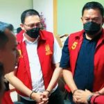 IT Wakil Bupati Pali saat tiba di Kejati Sumsel. Foto : Nto/red
