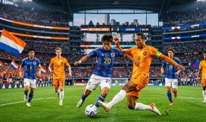 Ilustrasi Timnas Jepang vs Belanda. Foto : AI