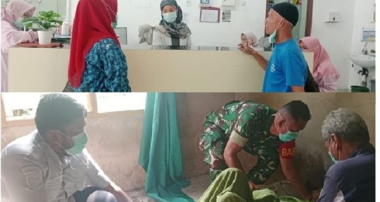 Warga Gandus saat berada di RSUD Gandus dan warga sakit saat di tindak lanjuti pihak nakes. Foto : Nto/red