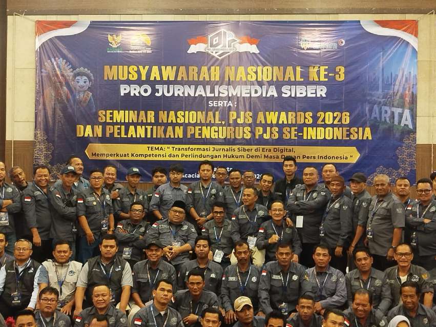 Mahmud Marhaba Terpilih Aklamasi Pimpin PJS Periode 2026–2027, Munas III Tegaskan Langkah Menuju Konstituen Dewan Pers. Foto : PJS/Noto