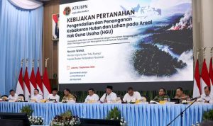 Menteri Nusron Peringatkan Pengusaha: Kebakaran Lahan Dapat Batalkan HGU. Foto : Nto