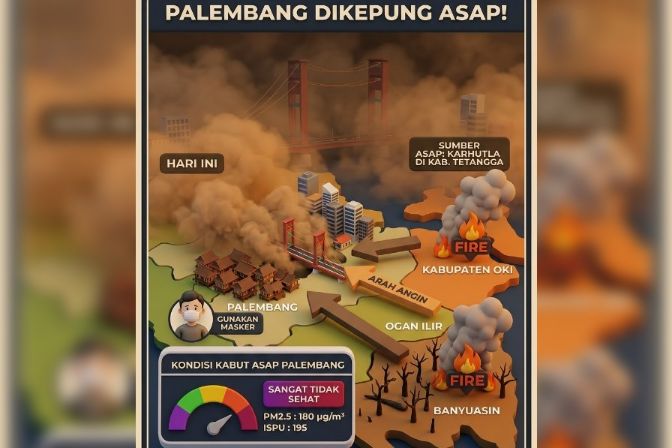 Ilustrasi gambar Karhutla