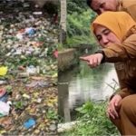 Camat Ilir Timur II, Arya Andriana saat Meninjau Sungai Buah. Foto : Ist