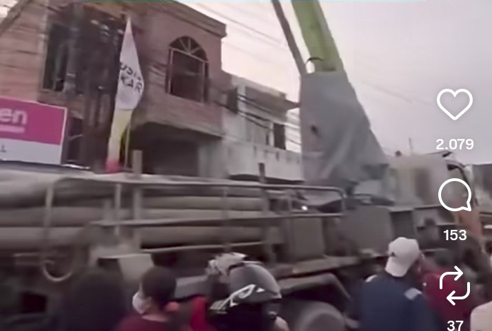 Tangkapan layar kegiatan pengecoran dilakukan oleh PT Varian Usaha Beton. Foto : OyPalembang